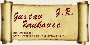 Gustav Rauković vizit kartica